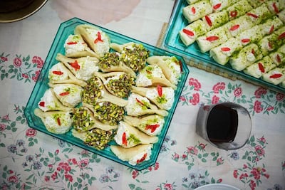 Qatayef can be served as dessert or as a savoury appetiser. Natalie Naccache for The National