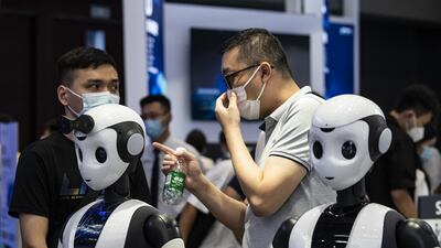 Robots at the World Artificial Intelligence Conference in Shanghai. Robotics and automation are two promising sectors that investors could consider as part of their long-term investing strategies. Bloomberg