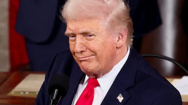 US President Donald Trump delivers the State of the Union address. Reuters