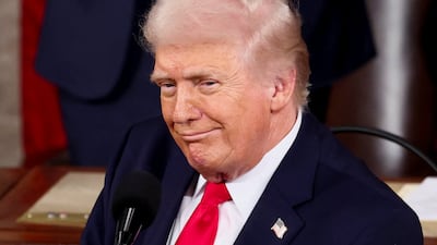 US President Donald Trump delivers the State of the Union address. Reuters