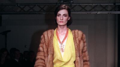 Versace became the latest brand to abolish real furs, such as this coat from one of the brand's previous collections. AFP