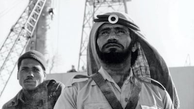 A police officer of Das Island headquarters in 1957. Photo: Abu Dhabi Police