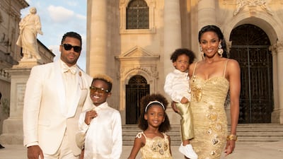 Singer Ciara with her family.