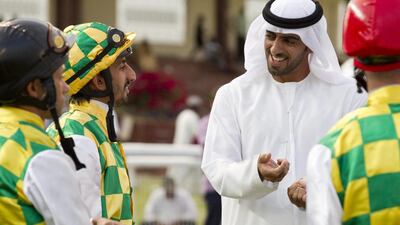 Trainer Majed Al Jahouri is set to saddle several rides on Thursday at Meydan Racecourse. Razan Alzayani / The National