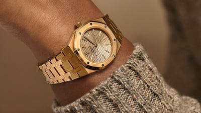 With an estimated value of $30,000 to $50,000, the Maktoum Dial timepiece is part of the Swiss watchmaker's Royal Oak collection. Photo: Christie's