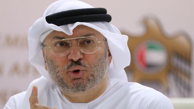 Minister of State for Foreign Affairs Dr Anwar Gargash. AFP