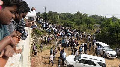 The four men killed on Friday were arrested last week on charges of raping, murdering and burning the body of the veterinary doctor, who had parked her scooter on a busy highway on November 27. AFP