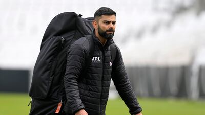 India's Virat Kohli leaves the pitch after a training session ahead of the fourth Test against England at The Oval in London on Tuesday, August 31. AP