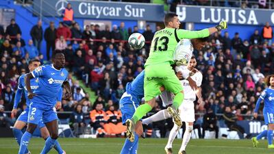 Raphael Varane scores Real Madrid's opening goal, which was later deemed an own goal from David Soria. Getty Images