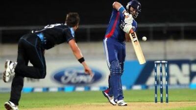 England's Michael Lumb, right, is 33 years old and would like to cash in at the IPL given his talent in the shortest version of the game. Marty Melville / AFP