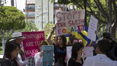 In the last few days, organisations have cancelled events at the hotel, including the Motion Picture & Television Fund’s annual “Night Before the Oscars” charity event and the Feminist Majority Foundation’s annual Global Women’s Rights Awards. Jonathan Alcorn / Reuters