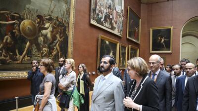 Sheikh Mohammed bin Rashid visits the Louvre Museum in Paris. Wam