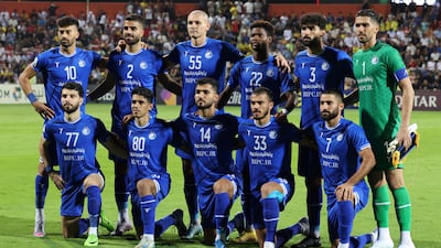 The Esteghlal starting XI before the game. Chris Whiteoak / The National