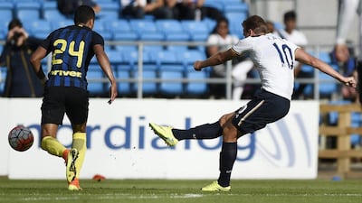Tottenham’s Harry Kane scores their fourth goal in the pre-season friendly against Inter Milan in Oslo, Norway, 5 August 2016. Adam Holt / Action Images / Reuters