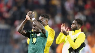 Sadio Mane after the match against Egypt in Cairo. EPA