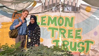 Princess Tatiana of Greece, left, is part of The Lemon Tree Trust, which brings gardening initiatives to Syrian refugees living in Iraq. Photo by Kastro Youssef