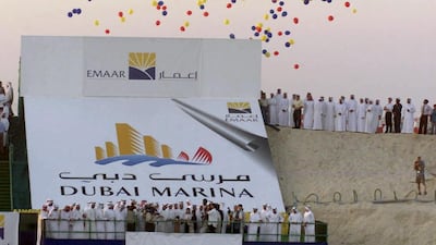 The opening ceremony for Dubai Marina took place on October 17, 2000. AFP