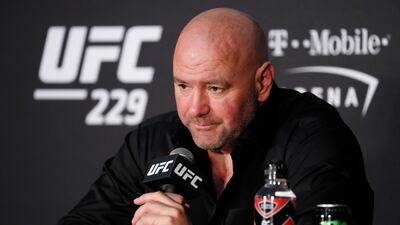 Dana White, president of the UFC, says he will 'keep putting on massive fights in Abu Dhabi'. AP