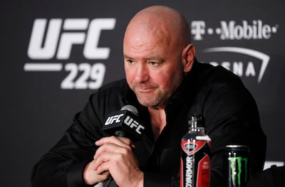 Dana White, president of the UFC, says he will 'keep putting on massive fights in Abu Dhabi'. AP