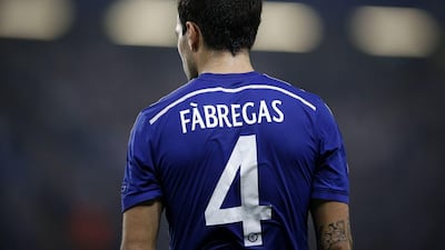 Cesc Fabregas has six assists to begin the 2014/15 English Premier League season for Chelsea. Adrian Dennis / AFP