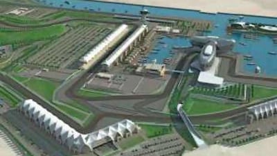 Spectators in the west grandstand, bottom left, will sit in view of the finishing straight. The course will open with capacity for 50,000 fans.