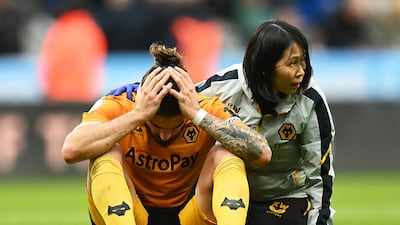 Ruben Neves - 7. Looked like the most composed Wolves player in the first half and was influential to everything they did going forward. Brought off early in the second half after receiving a knock to his knee. Getty