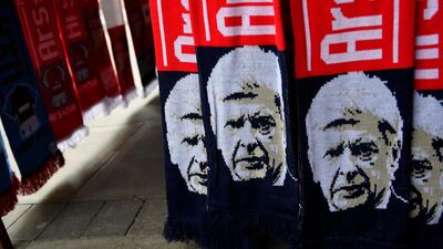 Arsene Wenger merchandise on sale. Toby Melville / Reuters
