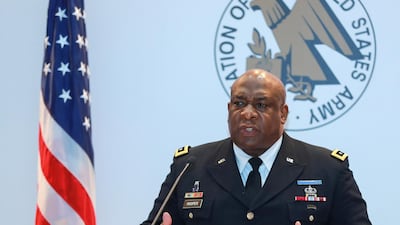 Lt. Charles Hooper, director of the US Defence Security Cooperation Agency, told Idex the Middle East accounted for more than half of US foreign military sales in 2018. Victor Besa/The National