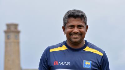 Sri Lankan cricketer Rangana Herath during a practice session at the Galle International Cricket Stadium. AFP