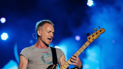 Sting performs a concert at Atlantis, The Palm’s New Year’s Eve Gala Dinner. Photo: Atlantis, The Palm