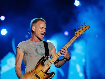 Sting will performs at Etihad Arena in Abu Dhabi. Photo: Atlantis the Palm