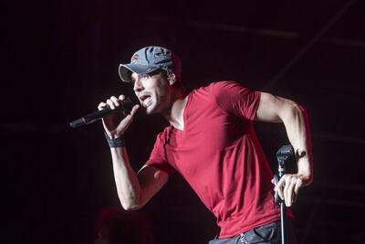 Enrique Iglesias played his first solo New Year's eve gig in Dubai. Antonie Robertson / The National