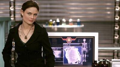 Emily Deschanel on the set of Bones. AP