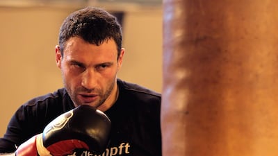 Klitschko during a training session in Austria, in 2010. Getty Images