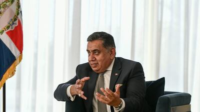 Lord Ahmad, UK Middle East Minister, will visit the UAE to discuss the conflict and the humanitarian situation in Gaza. Khushnum Bhandari / The National