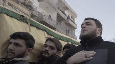 A funeral parade in Baalbek, which is rapidly coming under attack by Israel. Photo: Jake Pace Lawrie