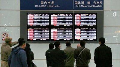 Fewer than one in five flights left on schedule at Beijing's main airport, the world's second busiest, in July. David Gray / Reuters