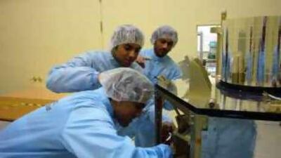 Emiratis working in South Korea on the Dubai Sat-1 project.