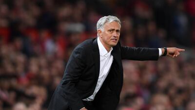 Manchester United manager Jose Mourinho call out instructions. Getty Images