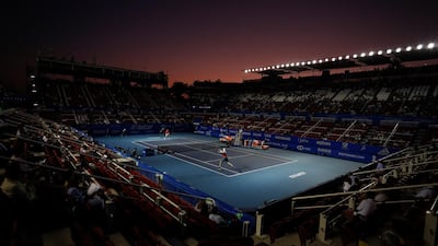 American duo John Isner and Taylor Fritz during their Mexican Open semi-final in Acapulco, Friday, February 28. AP