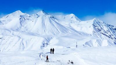 Gudauri ski range in Georgia's Caucasus Mountains