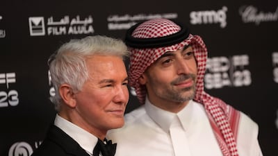 Jury President Baz Luhrmann with Red Sea International Film Festival chief executive Mohammed Al-Turki