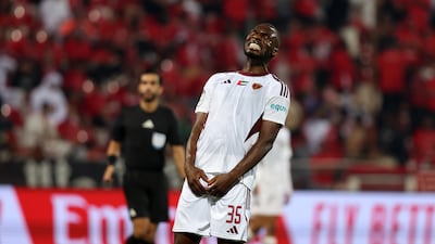 Al Wahda striker Christian Benteke in UAE Pro League. Chris Whiteoak / The National