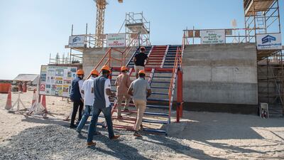 Stonework for the building is being shipped from India.