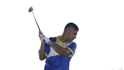 Dinal Ekanayake says he has grown to love the sport after training for more than a month at the Topgolf facility at Emirates Golf Club in Dubai as part of an effort to make all sports accessible to people with intellecutual and developmental disabilities. Photo: Special Olympics UAE