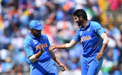 Rohit Sharma, left, and Jasprit Bumrah were India's best batsman and bowler at the World Cup. Nathan Stirk / Getty Images