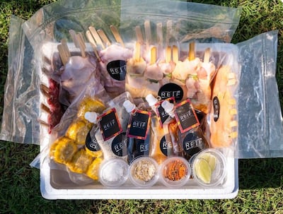 Chef Reif Othman's BBQ box, Dh299. Photo: Reif Japanese Kushiyaki