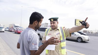 First Lieutenant, Essa Ahmed helps a man, who stopped to ask for directions