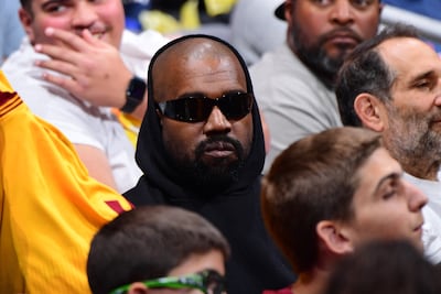 West at the Cleveland Cavaliers game against the LA Clippers in Los Angeles in 2024. AFP