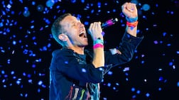 Chris Martin from Coldplay at Zayed Sports City Stadium, Abu Dhabi, in January. Photo: Live Nation